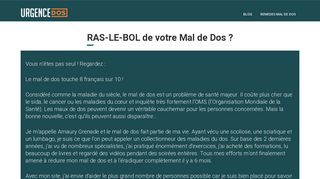 Solutions pour traiter la rachialgie
