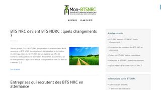 Portail d’information sur le BTS NRC