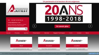 Axitest, achat d’appareil de mesure
