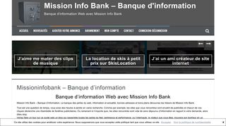 Banque d’information Web avec le blog Mission Info Bank