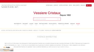 Vessiere Cristaux, trouver des objets en barbotine