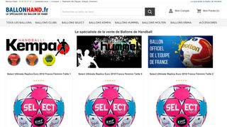 Des ballons de hand de diverses marques sur Ballonhand