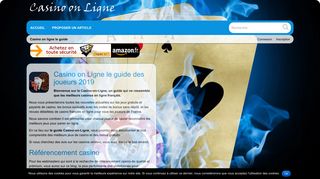 Casino on Ligne annuaire et guide web de casino en ligne