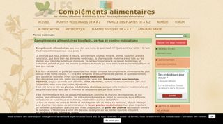 Le plus grand guide web des plantes médicinales