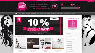 Roi de la vente en ligne des stickers muraux