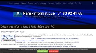 Dépannage informatique à Paris à domicile