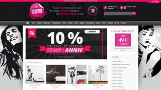 Roi de la vente en ligne des stickers muraux