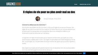 Solutions pour traiter la rachialgie