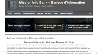 Banque d’information Web avec le blog Mission Info Bank