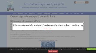 Dépannage informatique à Paris à domicile