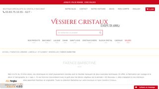 Vessiere Cristaux, trouver des objets en barbotine