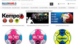 Des ballons de hand de diverses marques sur Ballonhand