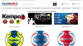 Des ballons de hand de diverses marques sur Ballonhand