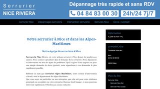 Services de serrurerie à Nice dans le 06
