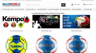 Des ballons de hand de diverses marques sur Ballonhand