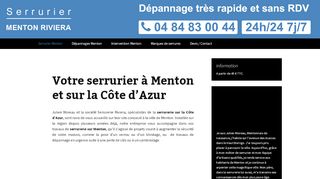 Comment trouver un bon serrurier à Menton ?