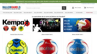 Des ballons de hand de diverses marques sur Ballonhand